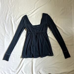 vintage y2k abercrombie and fitch babydoll long sleeve